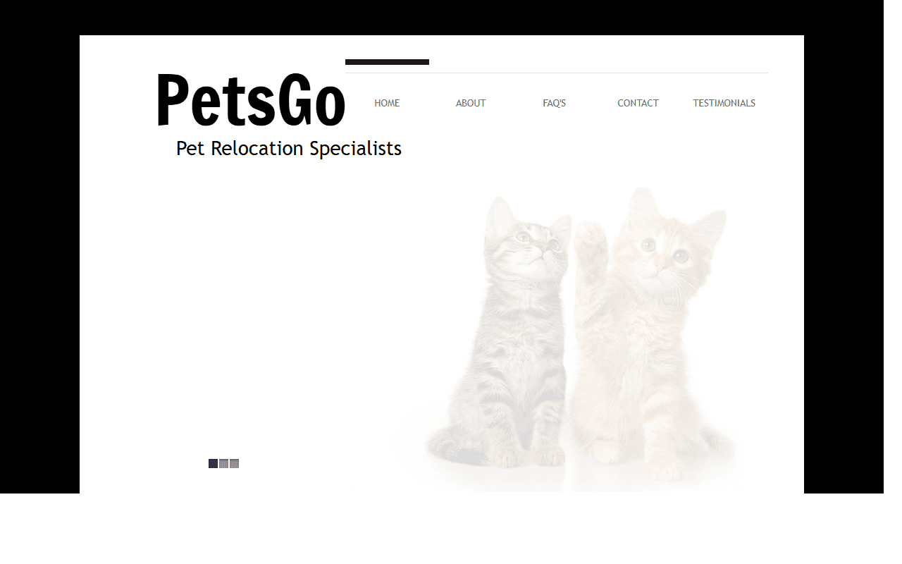 Petsgo Pet Relocation homepage screenshot